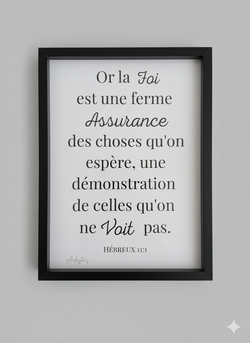 Tableau “La Foi” – Hébreux 11:1