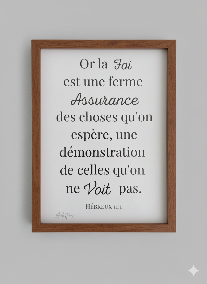 Tableau “La Foi” – Hébreux 11:1