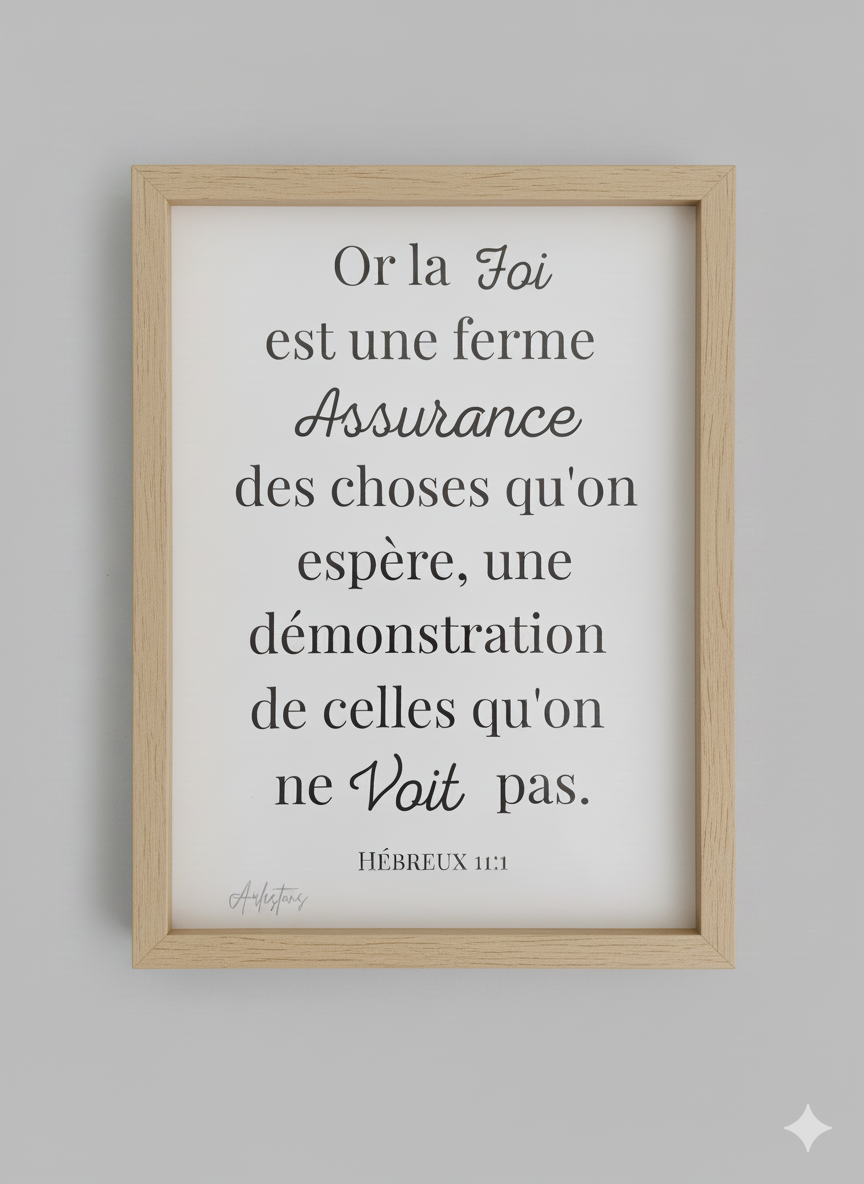 Tableau “La Foi” – Hébreux 11:1